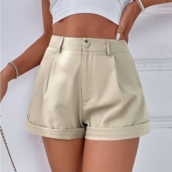 NWT ON XL Cream Stretch Pull On High Waisted Cuffed Sho… - Picture 10 of 11